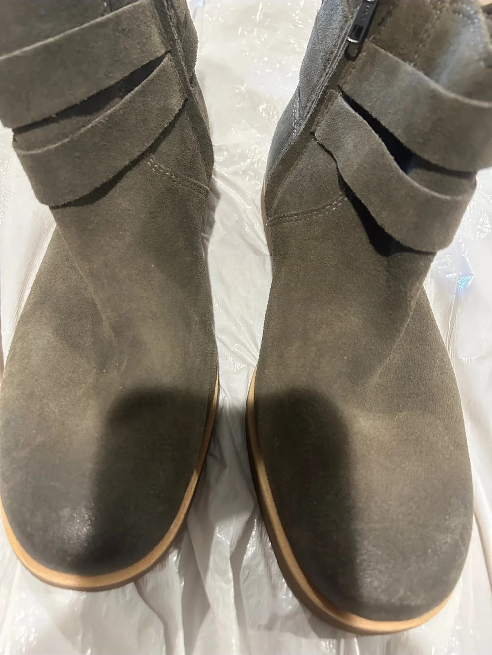Ugg Suede Ankle Boots in Olive Green